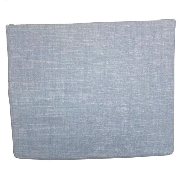 Ralph Lauren Workshirt Chambray Queen Flat Sheet Blue Yarn-Dyed Cotton - Picture 2 of 7